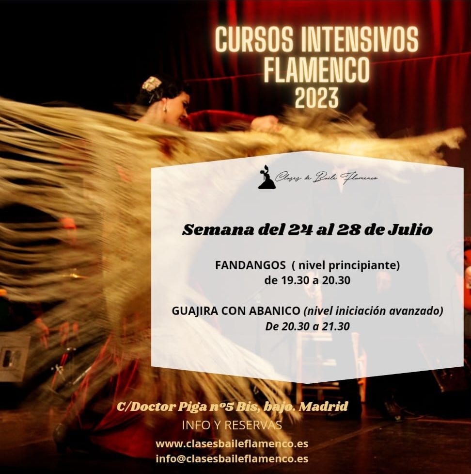 cursos intensivos de flamenco en Madrid clases Flamenco Danza Española