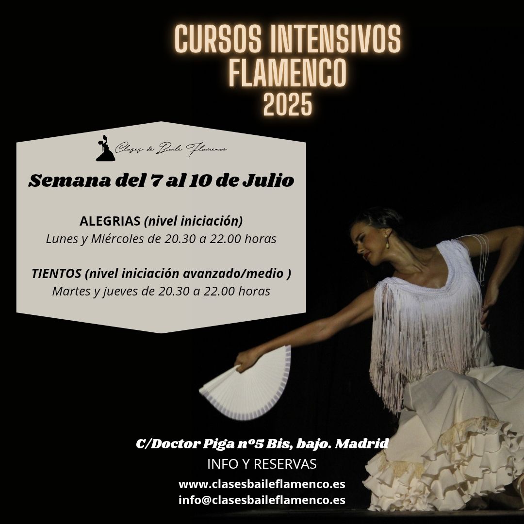 cursos intensivos de flamenco en Madrid clases Flamenco Danza Española