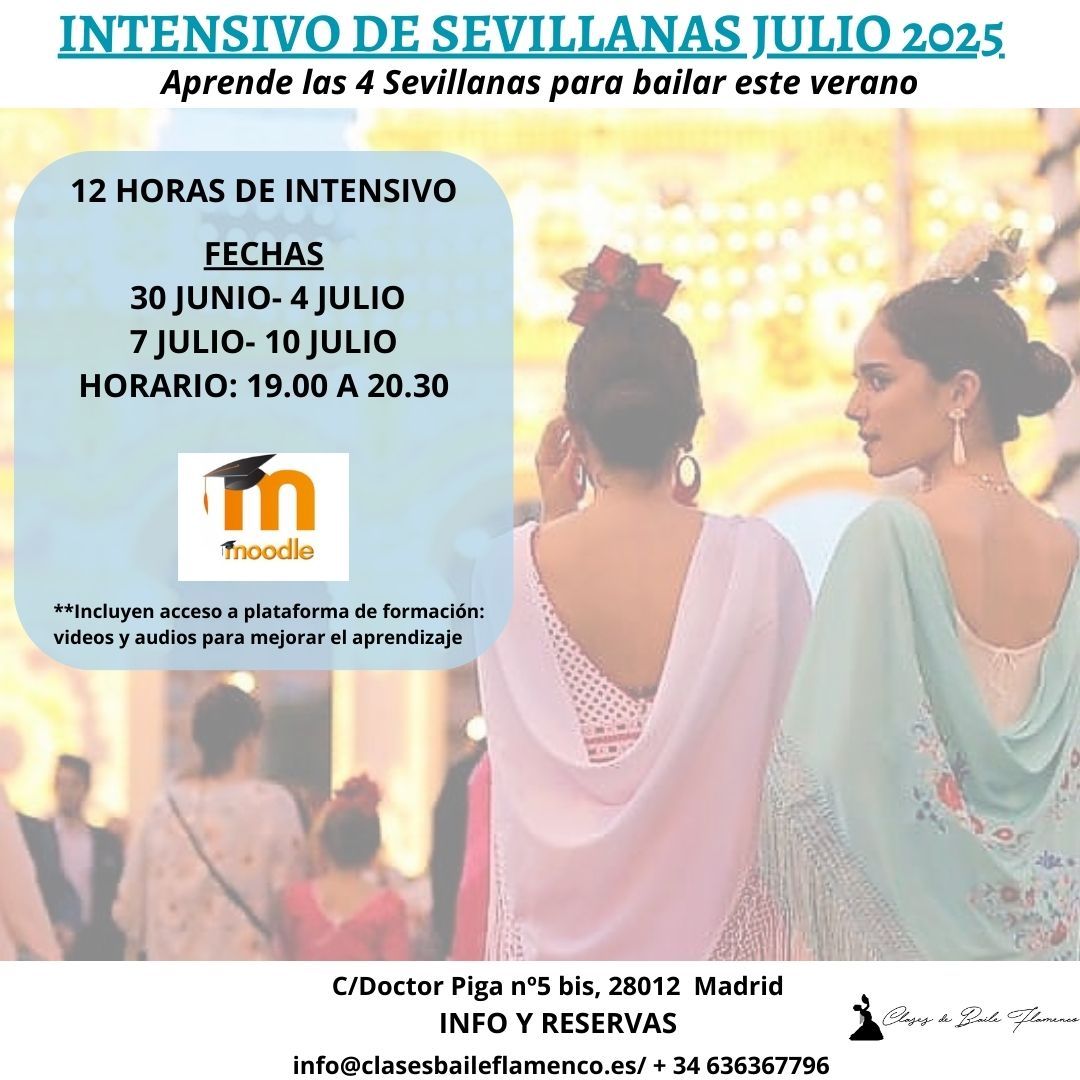 ursos de Sevillanas en Madrid clases Flamenco Danza Española
