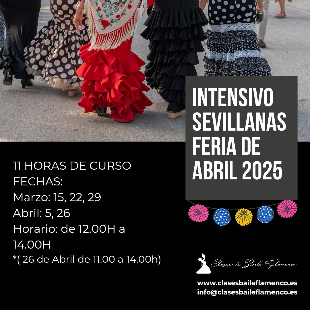 ursos de Sevillanas en Madrid clases Flamenco Danza Española