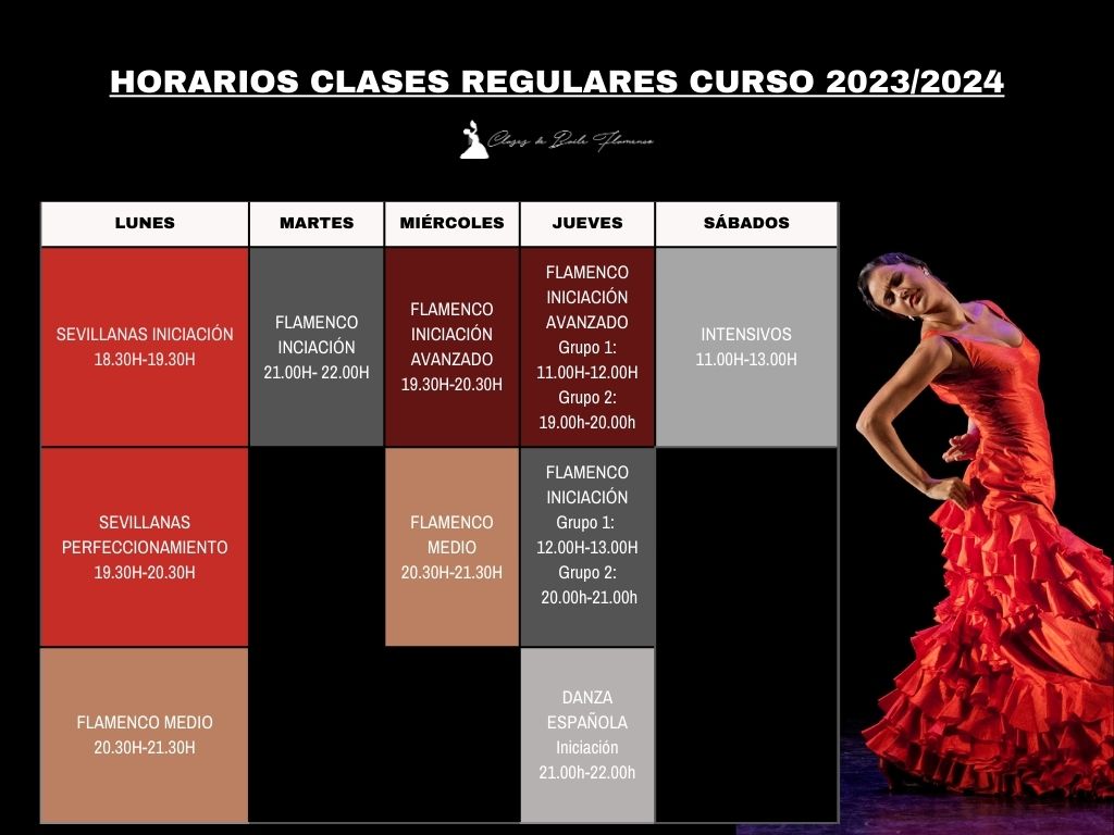 horarios clases de baile flamenco